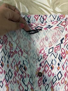 White Diamond Patterned Top