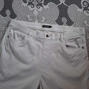 White Denim Pants
