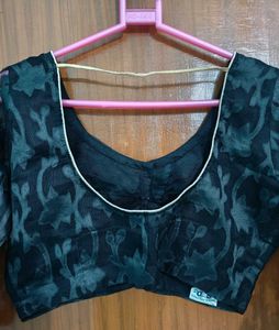Black Brocade Blouse