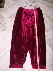 Burgundy Velvet Salwar Suit