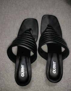 Combo-Sweater+Quilted Kitten-Heeled Sandals