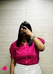 Pink Striped Embroidered Top | XXL