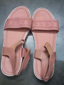 Pink Woven Detail Sandals