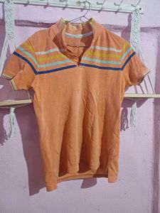 Orange polo t shirt