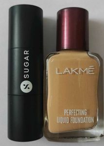 LAKME & SUGAR Foundation & Lipsticks Makeup Combo