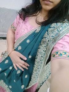 Pink Lehenga Choli with Green Dupatta