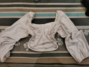 White Long Sleeve Crop Top