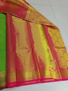 Tissue Green golden Silk Saree