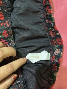 Floral Printed A Line mini skirt