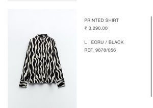 ⭐️ZARA⭐️ Printed Shirt