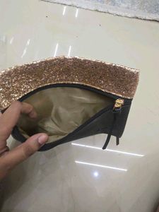 Sparkly Gold &amp; Black Clutch