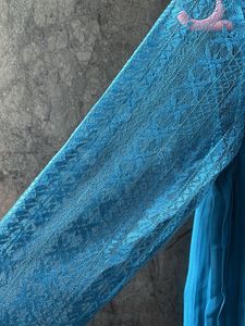 Blue Georgette A-Line Top