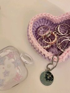 Crochet small jewellery storage