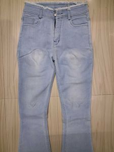 blue denim bootcut jeans