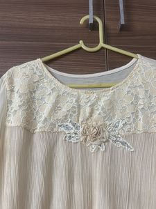 Lace Detail Layered Top