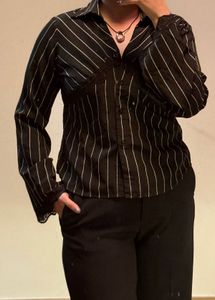 Striped Black &amp; White Blouse