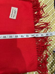 Burberry Red Scarf Unisex