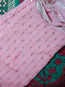 Pink Sequined Fabric