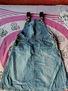 Blue Denim Dungri Shorts Dress