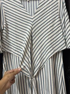 Striped Tie-Waist Dress