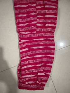 Pink Ethnic Tiered Skirt