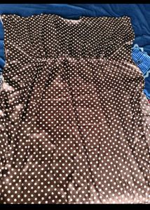 Brown Polka Dot kaftan nighty
