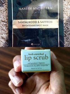 Myglamm Sheet Mask & Just Herbs Lip Scrub
