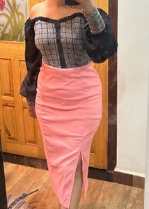Black Buttoned Top