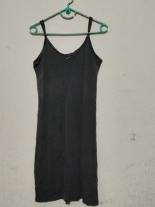 Simple Gray Dresswith Adjustable Strap Not Used