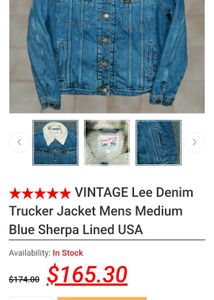 Original Lee Sherpa Lined Denim Jacket