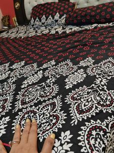 Beautiful Printed Microfiber Double Bed Sheet