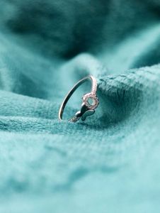 💞💍🌝Butterfly With Moon StearlinRing Silver Ring