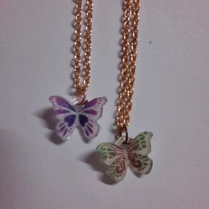 🦋 Combo Butterfly Chains – Purple &amp; Gree🫧🌿