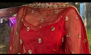 Red Wedding Function Outfit No Flaws