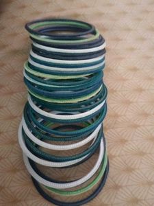 Green Colorful Bangle Set (34 Pieces)