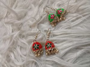 Jhumka Earrings - Colorful Set