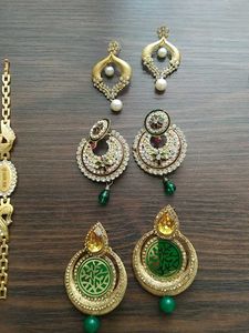 Statement Earrings - Set of 3 Pairs