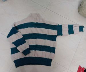 Striped Turtleneck Sweater