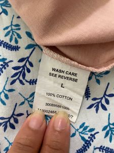 Peach Stay Curious Crop Top For Women