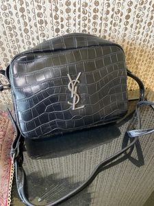 YSL Black Colour And Mint Green Sling Bag