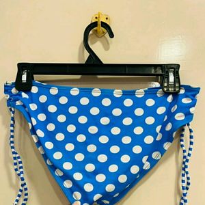 Blue Polka Dots Bikini Bottom
