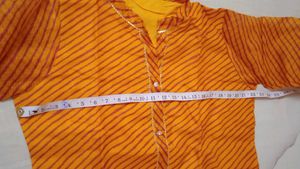 Striped Yellow Kurta