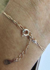 Heart &amp; Crystal Rose Gold  Bracelet S925