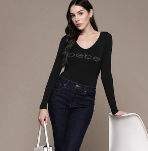 Bebe Black Long Sleeve Top