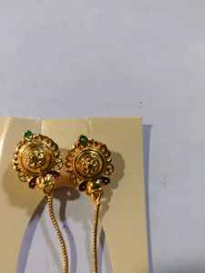 Latkan Jumki  With gold Polish