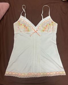 White lace design top
