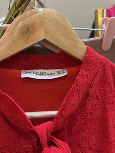 XS brand new Red Lace Midi Dress