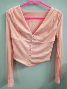 Pink Bell Sleeve Top