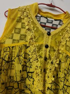 Yellow Sleeveless Top
