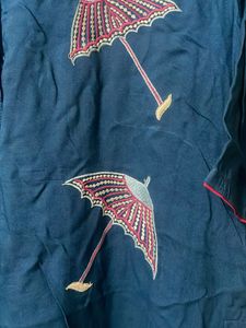 Blue Embroidered Kurta